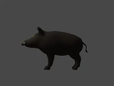 LowPoly Boar Low-poly 3D model