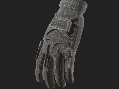 Gloves Sci-fi military fantasy combat soldier armor develop  Low-poly 3D model
