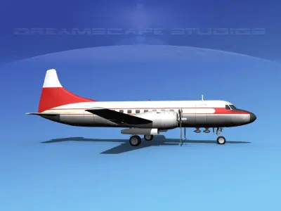 Convair CV-340 Private 2 3D model