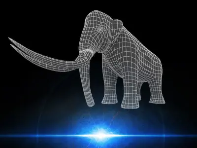 Mammoth elephant Low-poly 3D model