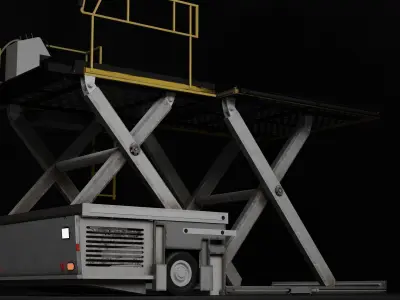Aircraft Cargo Loader Low-poly 3D model