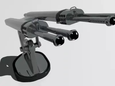 Random automated gun most stupid design ever Free 3D model