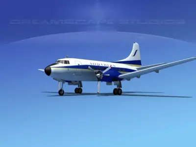 Martin 404 Southern Airways 2 3D model