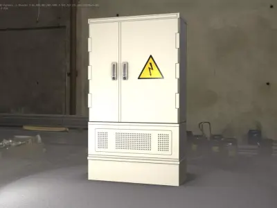 Electrical Distribution Cabinet 87 Low-poly 3D model