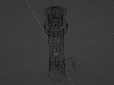 Lighthouse 3D Model - Blender Cycles Render Low-poly 3D model