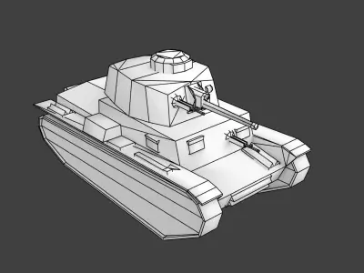 Tank Panzer Pz Kpfw 38 t Game Ready Low poly Free low-poly 3D model