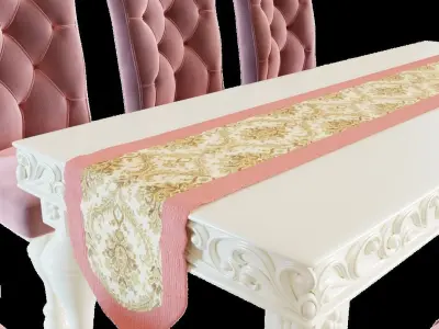 Dinning Chair-Table Set Free 3D model