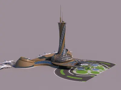 0191 - Airport Building 3D model