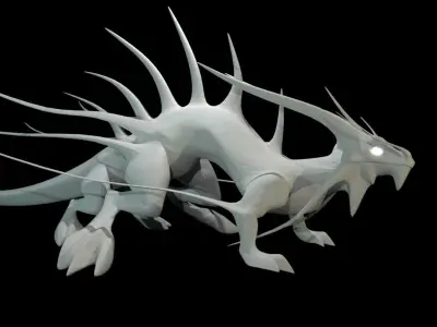 Lizard Dragon LARGE Low-poly 3D model buy
