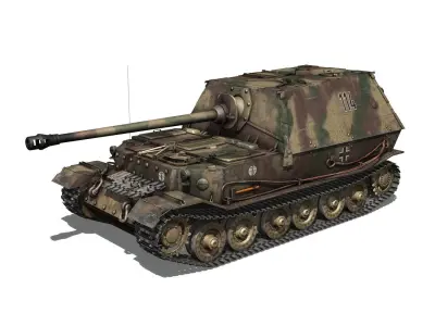 Ferdinand Tank destroyer - Tiger P - 114 3D model