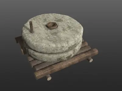 Historical Mill Low-poly 3D model