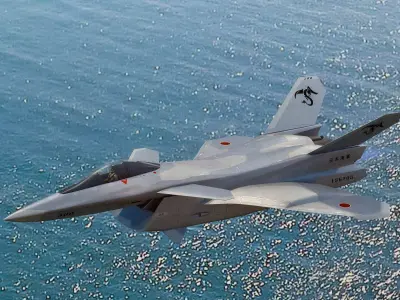 FA-27C Japan Anime Fighter - Rigged with high resolution cocpit Low-poly 3D model