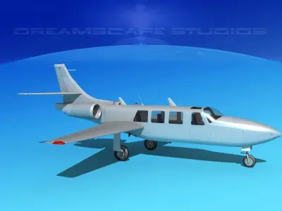 Piper Aerostar FJ-100 Bare Metal 3D model