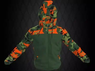Windbreaker Camo Low-poly 3D model