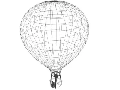 Hot Air Balloon - Modern 3D model