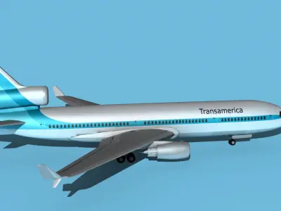 McDonnell Douglas MD-11 Transamerica 3D model