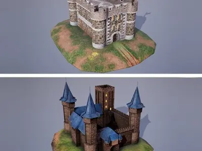 Medieval Fantasy Buildings Pack 02 Low-poly 3D model