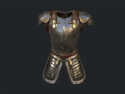 Armor metal Low-poly 3D model
