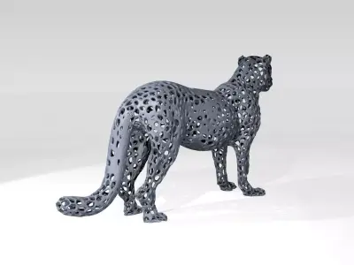 Leopard Voronoi 3D model