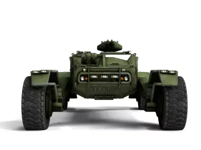 Apc758 Rigged Armored Personnel Carrier 3D Model  3D model