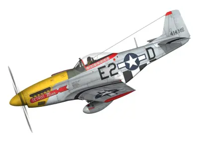 North American P-51D - Detroit Miss 3D model