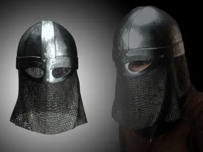 Slavic Helmet - 10th Century Low-poly 3D model