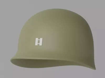 WW2 US M1 Combat Helmet 3D model