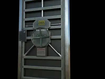 sci fi Metal door - PBR Low-poly 3D model