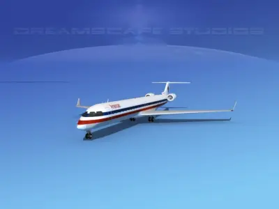 Bombardier CRJ1000 American Airlines 3D model