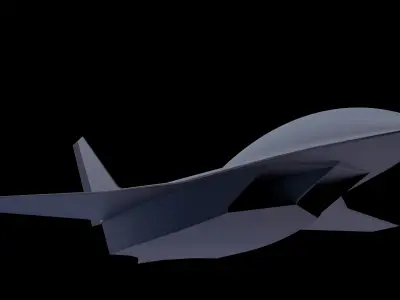 Boeing Hypersonic Valkyrie II - Low Poly Low-poly 3D model