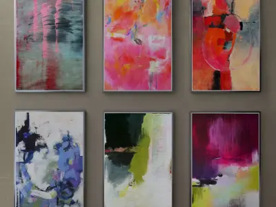 The collection of paintings abstract part 2 3D model