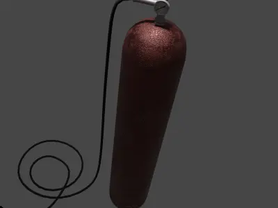Old Oxygen Tank Free low-poly 3D model