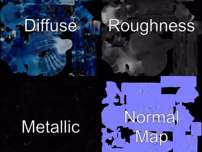 Blue Tarantula Arachnid model pack Low-poly 3D model