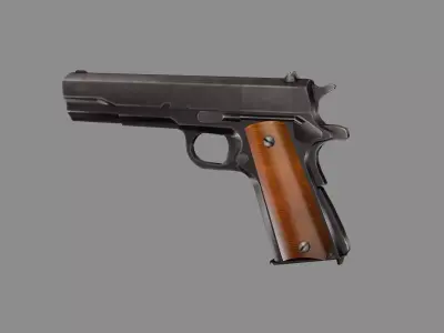 Pistol C127G Colt 45 M1911 Model Low Poly 3D Model Low-poly 3D model