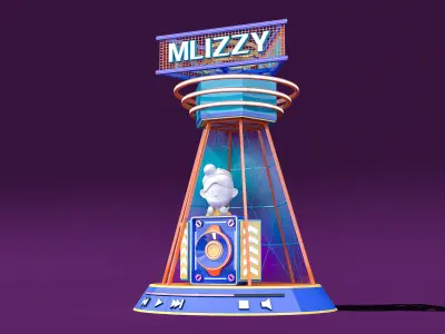 Music beauty Chen Traktor DJ 3D model