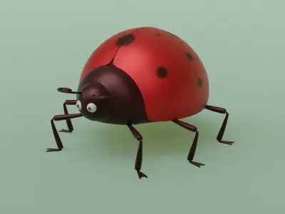 LadyBug Rigged Model 3D model