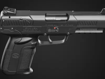 FN Five-SeveN MKII Low-poly 3D model