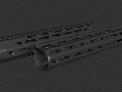 AR-15 KAC URX4 13Inch M-LOK Handguard Low-poly 3D model
