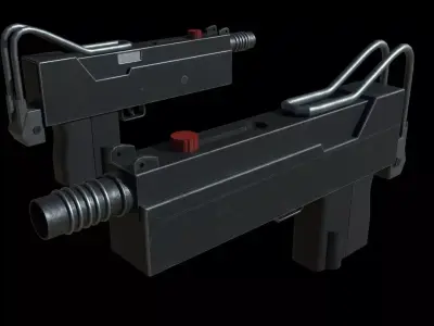 Submachine Gun Free low-poly 3D model