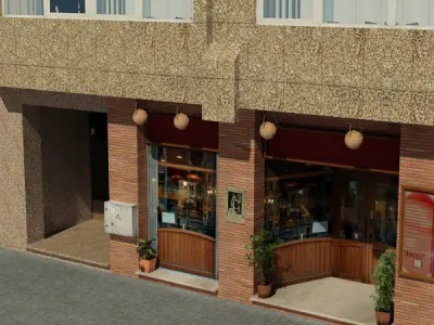 Building apartment - apartment Low-poly 3D model