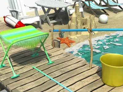 Beach Fragment 3D model