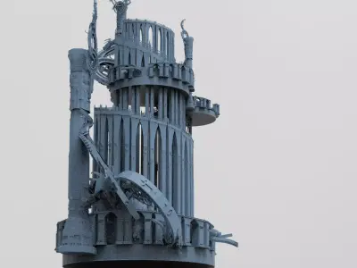 Final Fantasy Floating island time garden 8 3D model