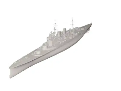 Military ship 3D model