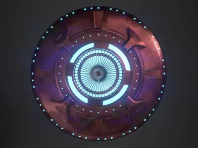 UFO spaceship Low-poly 3D model