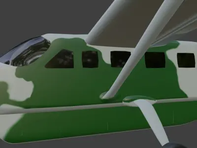 CESSNA 208B GRAND CARAVAN aka UC-27B - Low-poly 3D model