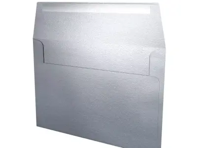 Envelope -Silver Metal Low-poly 3D model