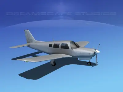 Piper Cherokee Arrow Bare Metal 3D model