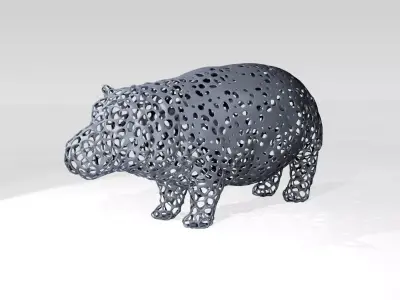 Hippo Voronoi 3D model