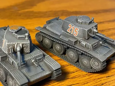 Panzer 38t for Flames of War Free 3D model