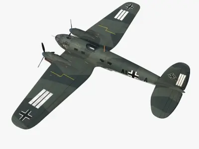 Heinkel He 111 A1-DA Low-poly 3D model
